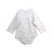 A White Long Sleeve Bodysuits from Mides in size 0-3M for girl. (Back View)