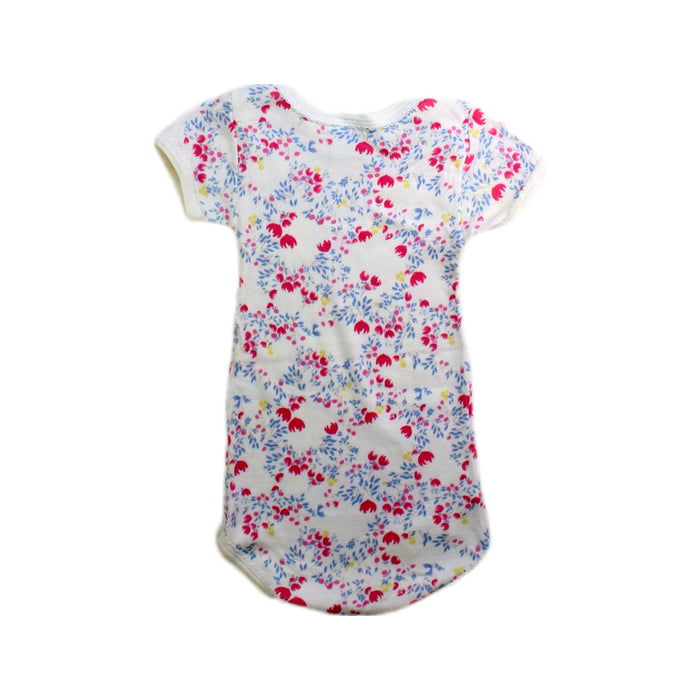 A White Short Sleeve Bodysuits from Petit Bateau in size 6-12M for girl. (Back View)