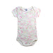 A Pink Short Sleeve Bodysuits from Petit Bateau in size 6-12M for girl. (Front View)