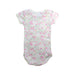 A Pink Short Sleeve Bodysuits from Petit Bateau in size 6-12M for girl. (Back View)
