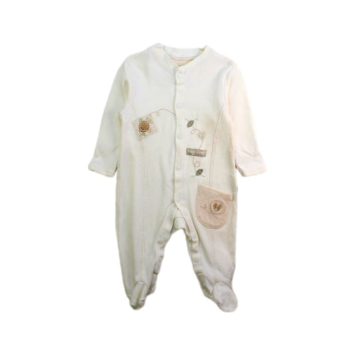 A Ivory Onesies from Natures Purest in size 0-3M for neutral. (Front View)