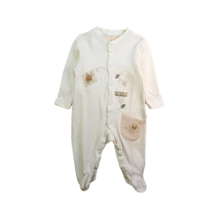 A Ivory Onesies from Natures Purest in size 0-3M for neutral. (Front View)