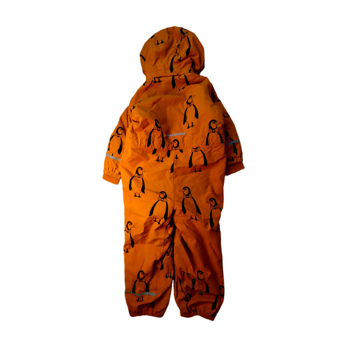 A Orange Snowsuits from Mini Rodini in size 5T for boy. (Back View)