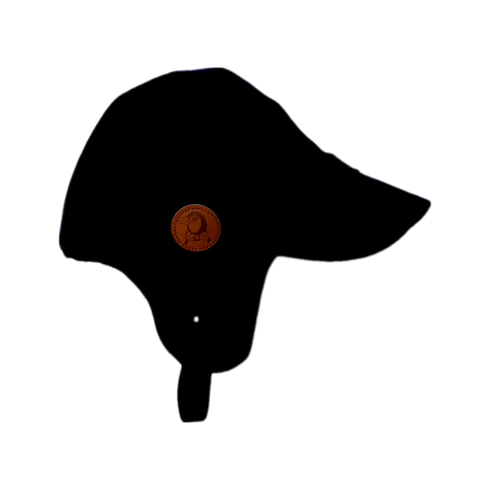 A Black Caps from Mini Rodini in size 7Y for neutral. (Back View)