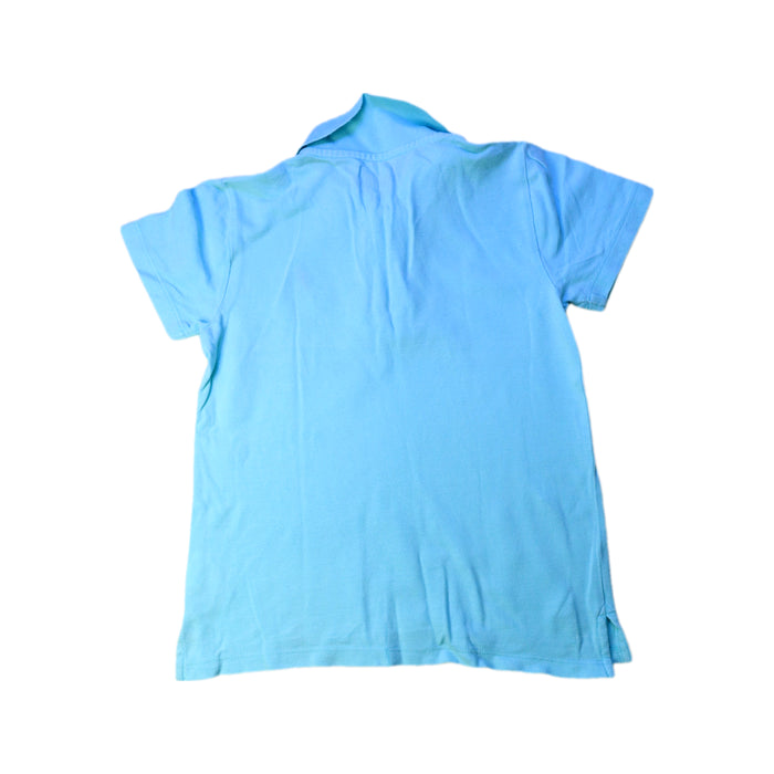 A Blue Short Sleeve Polos from Crewcuts in size 4T for boy. (Back View)