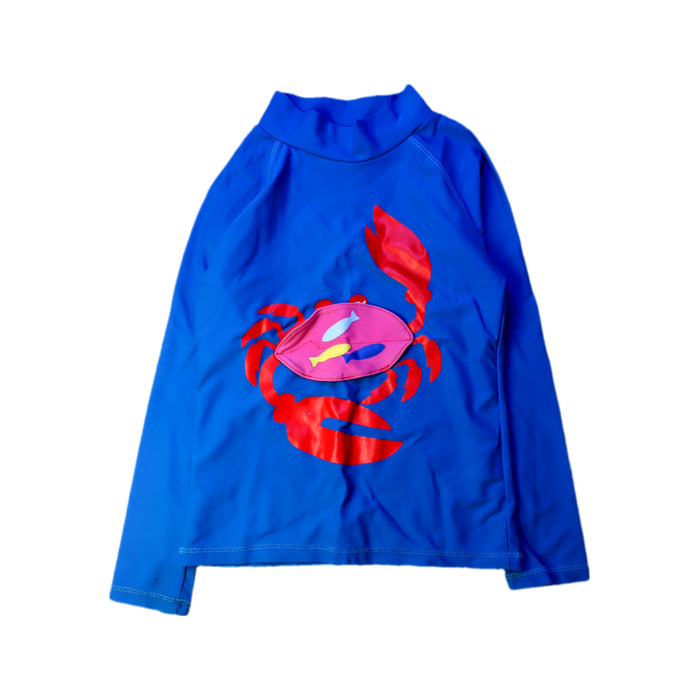 A Blue Rash Guards from Seed in size 6T for boy. (Front View)