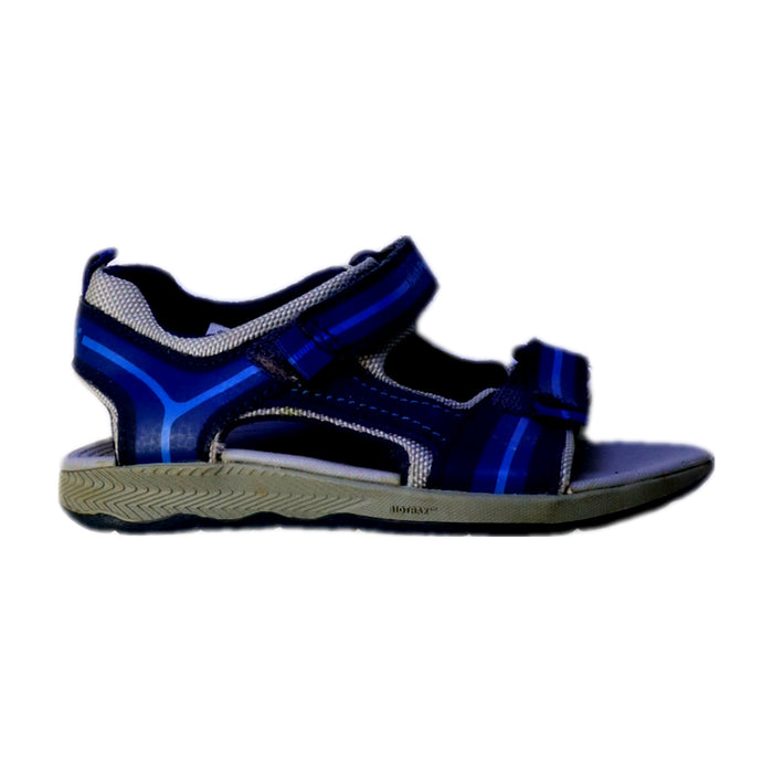 A Blue Sandals from Hush Puppies in size 6T for neutral. (Front View)