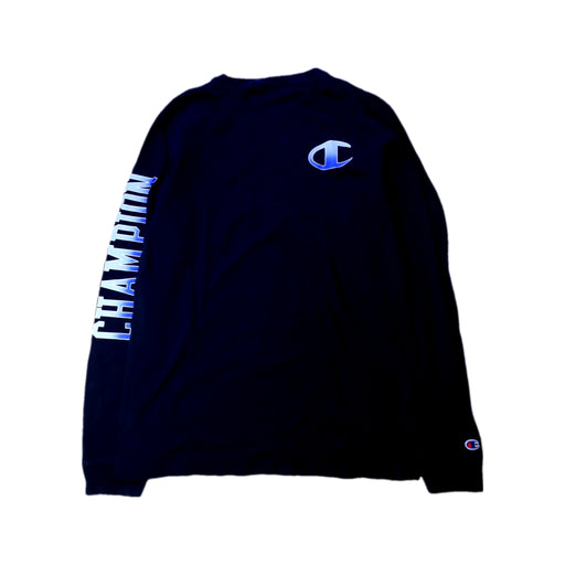 A Black Long Sleeve T Shirts from Champion in size 14Y for boy. (Front View)