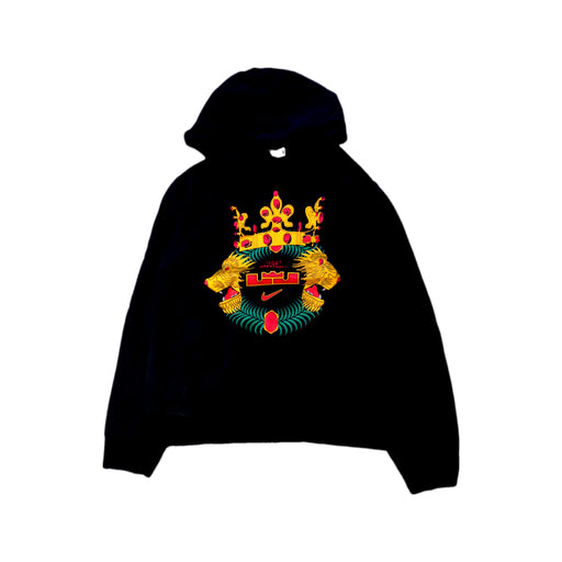 A Black Hooded Sweatshirts from Nike in size 13Y for boy. (Front View)