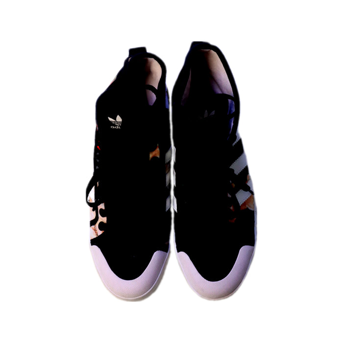 A Black Sneakers from Adidas in size 13Y for girl. (Back View)