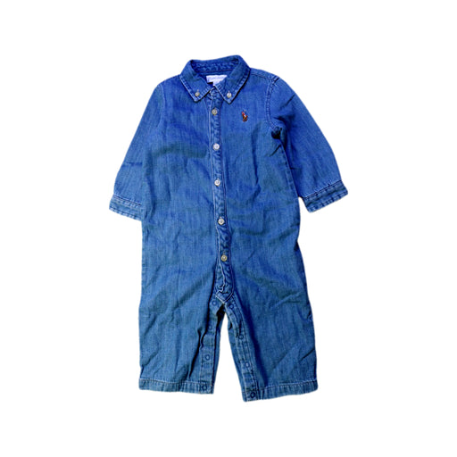 A Blue Long Overalls from Ralph Lauren in size 3-6M for boy. (Front View)
