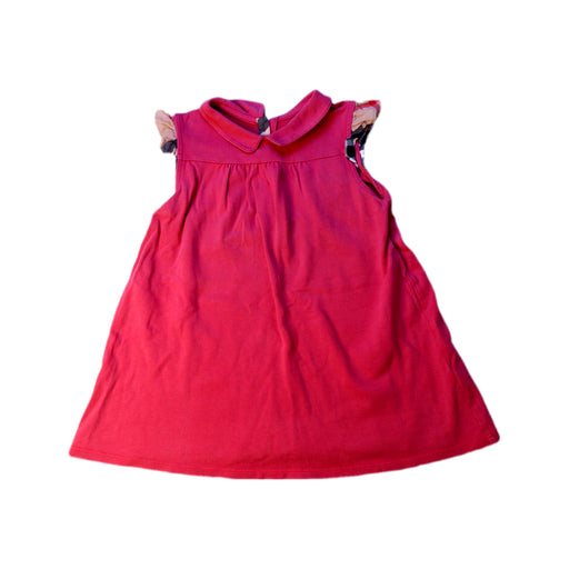 A Red Sleeveless Dresses from Burberry in size 2T for girl. (Front View)