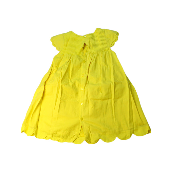 A Yellow Short Sleeve Dresses from Jacadi in size 3T for girl. (Back View)