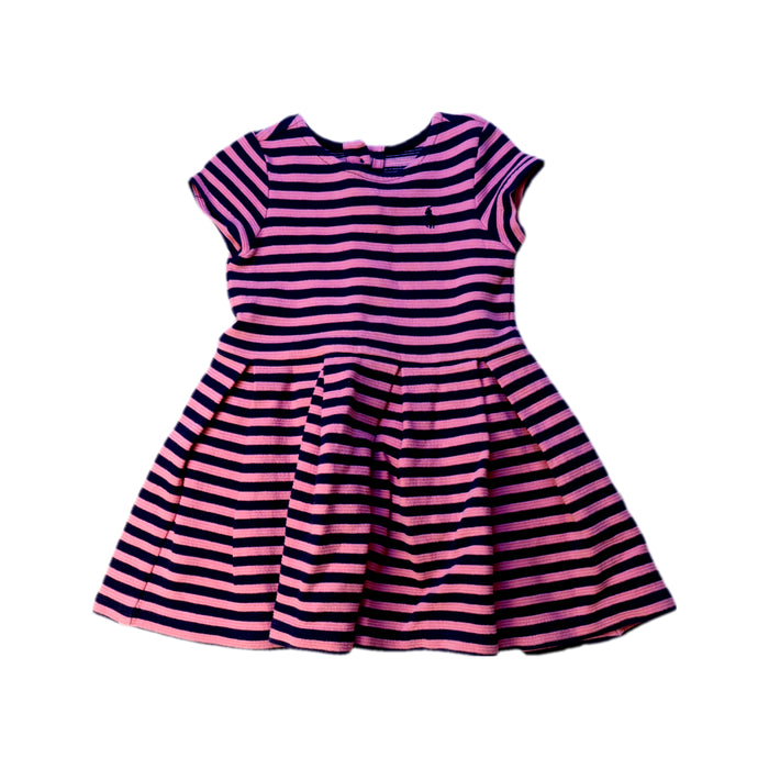 A Pink Short Sleeve Dresses from Ralph Lauren in size 12-18M for girl. (Front View)