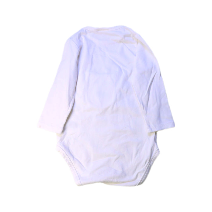 A White Long Sleeve Bodysuits from Seed in size 6-12M for girl. (Back View)