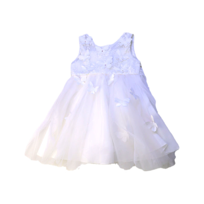 A White Sleeveless Dresses from Monsoon in size 6-12M for girl. (Front View)