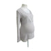 A Ivory Long Sleeve Tops from Mothers en Vogue in size Maternity-S for maternity. (Front View)