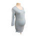 A Blue Long Sleeve Dresses from Isabella Oliver in size Maternity-XS for maternity. (Front View)