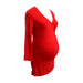 A Red Long Sleeve Dresses from Isabella Oliver in size Maternity-XS for maternity. (Front View)