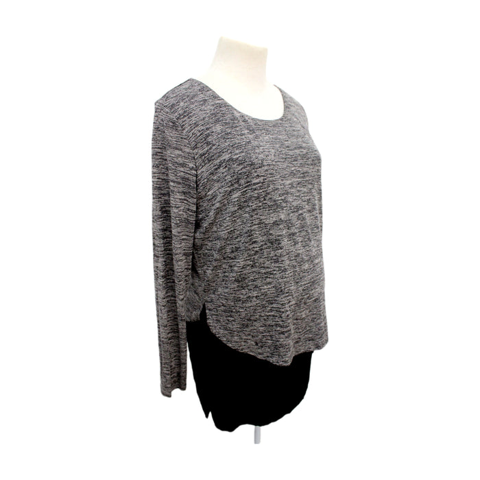 A Grey Long Sleeve Tops from Seraphine in size Maternity-S for maternity. (Front View)