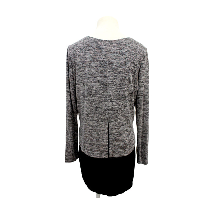 A Grey Long Sleeve Tops from Seraphine in size Maternity-S for maternity. (Back View)
