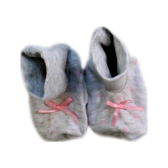 A Grey Boots & Booties from Mides in size 0-3M for girl. (Back View)