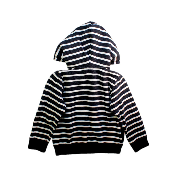 A Black Hooded Sweatshirts from Petit Bateau in size 6T for boy. (Back View)