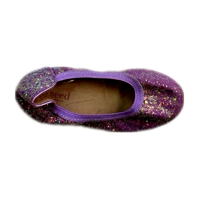 A Purple Flats from Seed in size 5T for girl. (Front View)