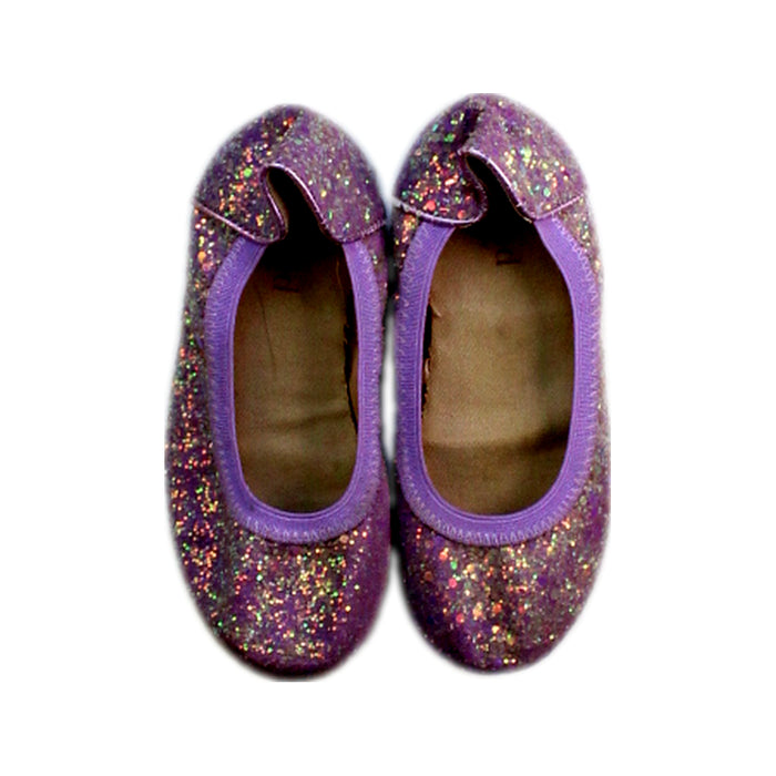 A Purple Flats from Seed in size 5T for girl. (Back View)