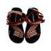A Black Sandals from Burberry in size 5T for girl. (Back View)