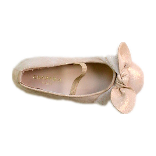 A Ivory Flats from Charabia in size 5T for girl. (Front View)
