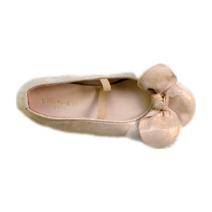 A Ivory Flats from Charabia in size 6T for girl. (Front View)