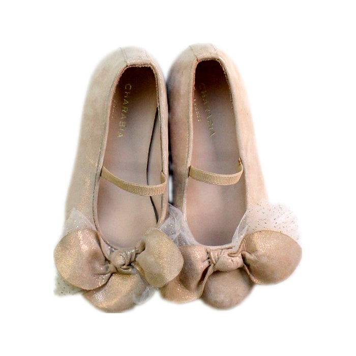 A Ivory Flats from Charabia in size 6T for girl. (Back View)