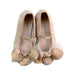 A Ivory Flats from Charabia in size 6T for girl. (Back View)