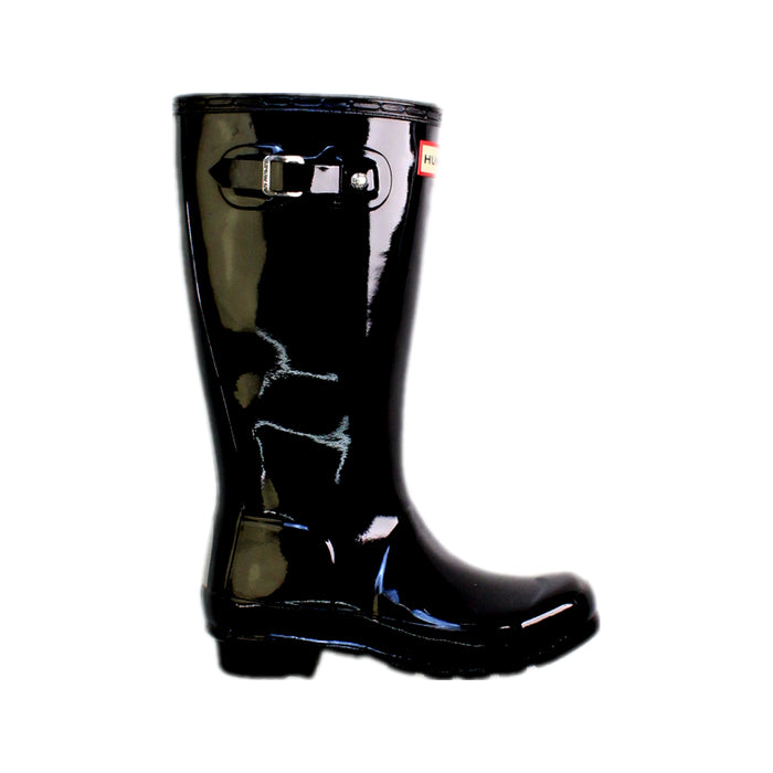 A Black Rain Boots from Hunter in size 7Y for neutral. (Front View)
