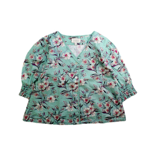 A Green Long Sleeve Tops from Bonnet à Pompon in size 6T for girl. (Front View)