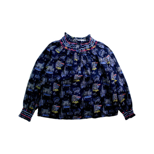 A Navy Long Sleeve Tops from Bonpoint in size 6T for girl. (Front View)