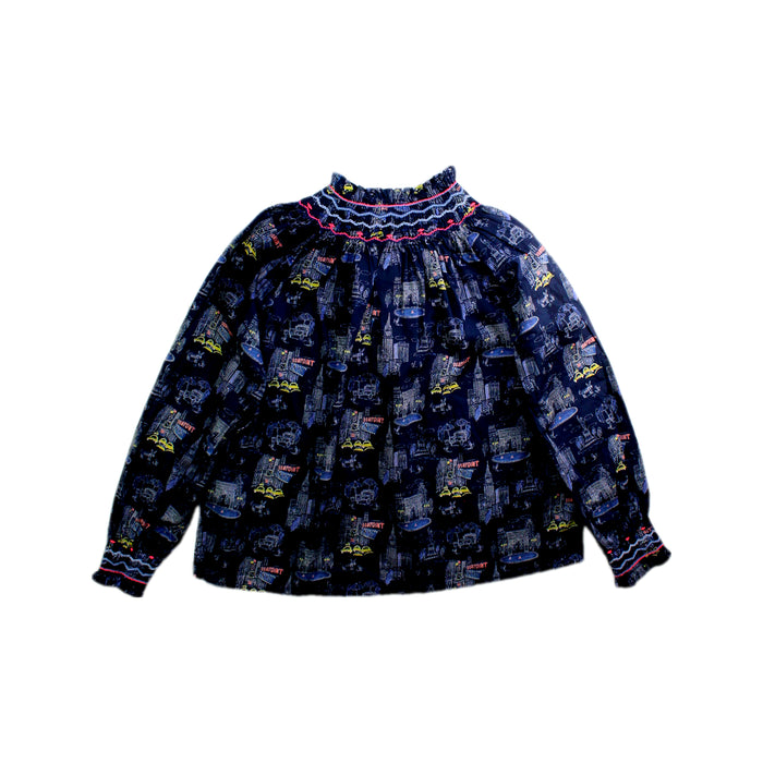 A Navy Long Sleeve Tops from Bonpoint in size 6T for girl. (Back View)