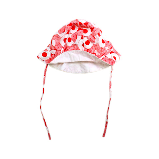 A Red Sun Hats from Jacadi in size 3T for girl. (Front View)