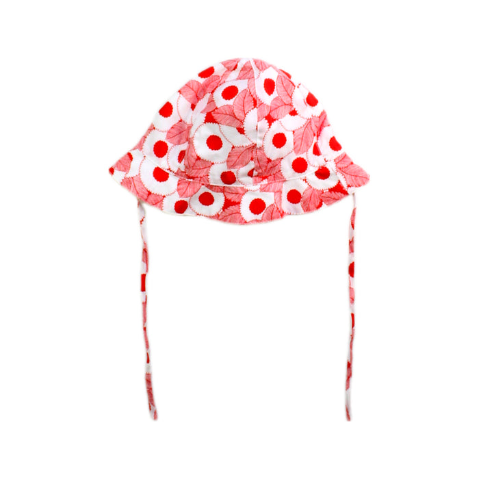 A Red Sun Hats from Jacadi in size 3T for girl. (Back View)