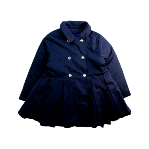 A Navy Coats from Jacadi in size 5T for girl. (Front View)