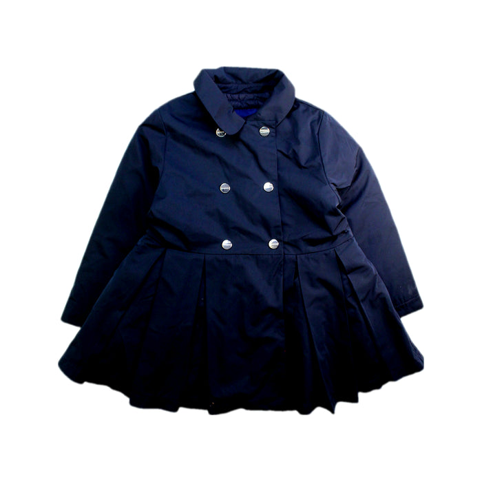 A Navy Coats from Jacadi in size 5T for girl. (Front View)
