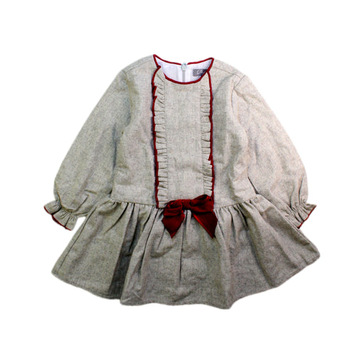 A Beige Long Sleeve Dresses from Dadati in size 3T for girl. (Front View)