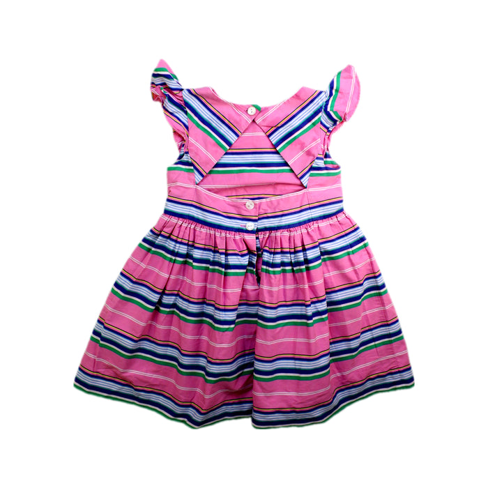 A Pink Short Sleeve Dresses from Ralph Lauren in size 12-18M for girl. (Back View)