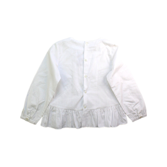 A White Long Sleeve Tops from Jacadi in size 4T for girl. (Back View)