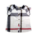 A White Short Sleeve Shirts from Burberry in size 4T for girl. (Front View)