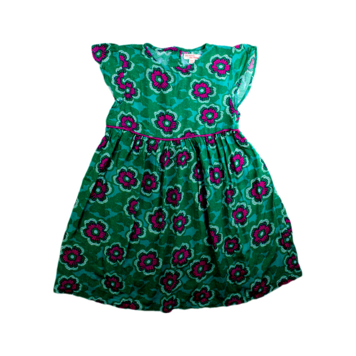 A Green Short Sleeve Dresses from DPAM in size 5T for girl. (Front View)