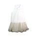 A White Sleeveless Dresses from Tutto Piccolo in size 6T for girl. (Front View)