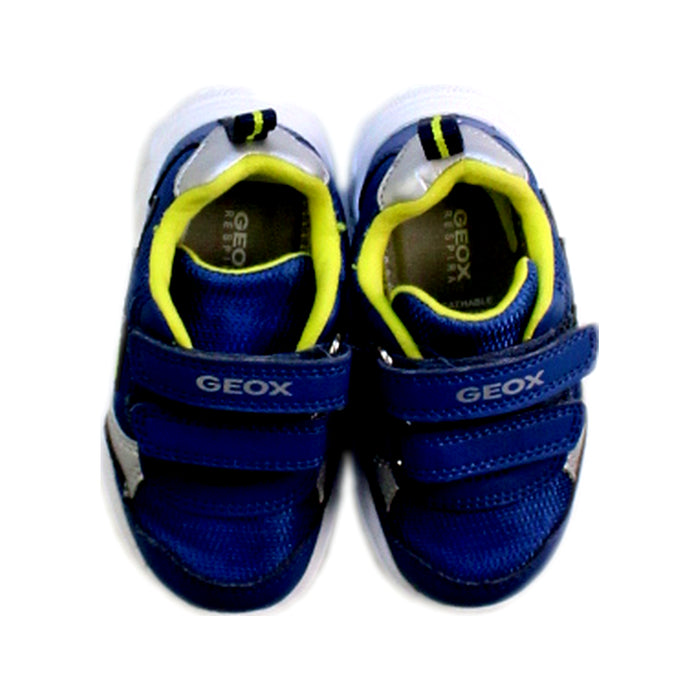 A Blue Sneakers from Geox in size 12-18M for boy. (Back View)