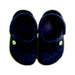 A Navy Slip Ons from Crocs in size 12-18M for boy. (Back View)